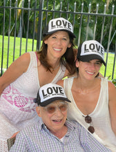 Load image into Gallery viewer, Happy Hat; Custom LOVE w/last name trucker hat