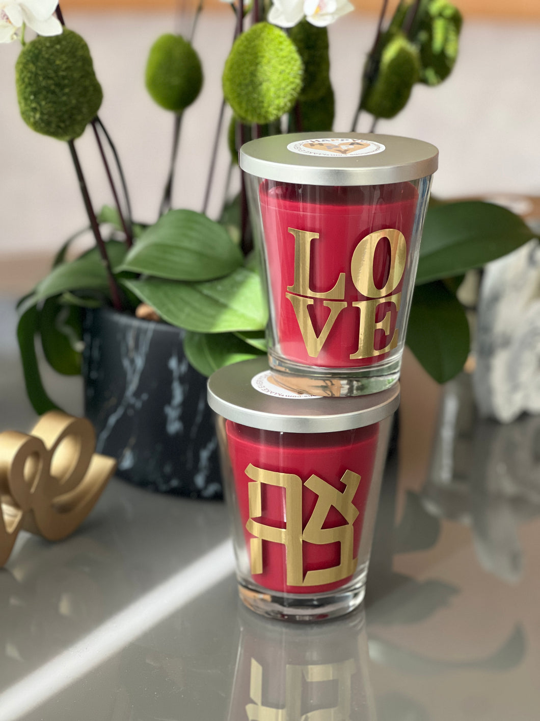 AHAVA/LOVE Red Passionfruit Custom Candle- For Brothers For Life
