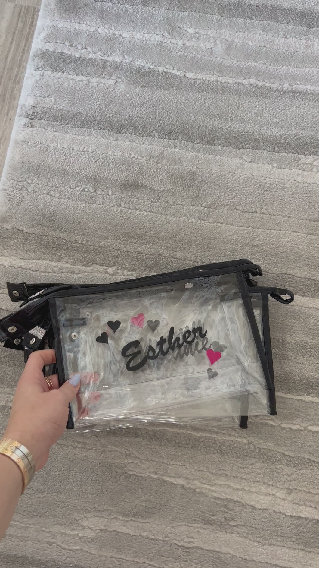 Custom Clear Name Pouch