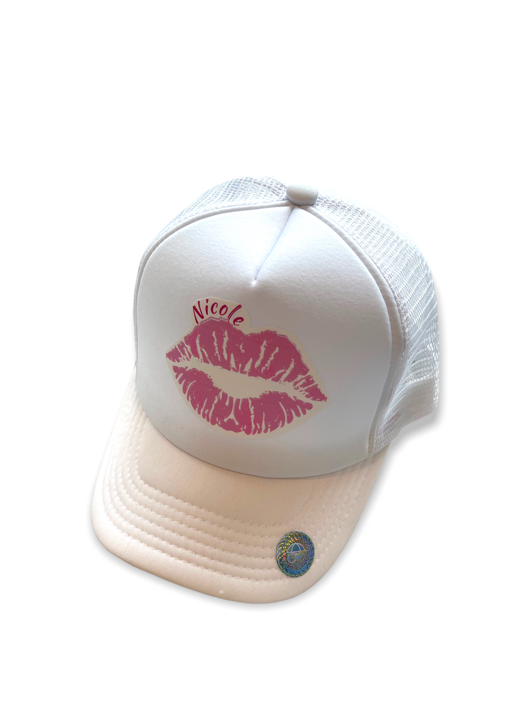 Happy Hat: Lips Trucker with name